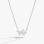 Glass Butterfly Inline Necklace - Willow & Luna