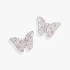 Glass Butterfly Statement Stud Earrings - Willow & Luna