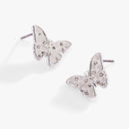 Glass Butterfly Statement Stud Earrings - Willow & Luna