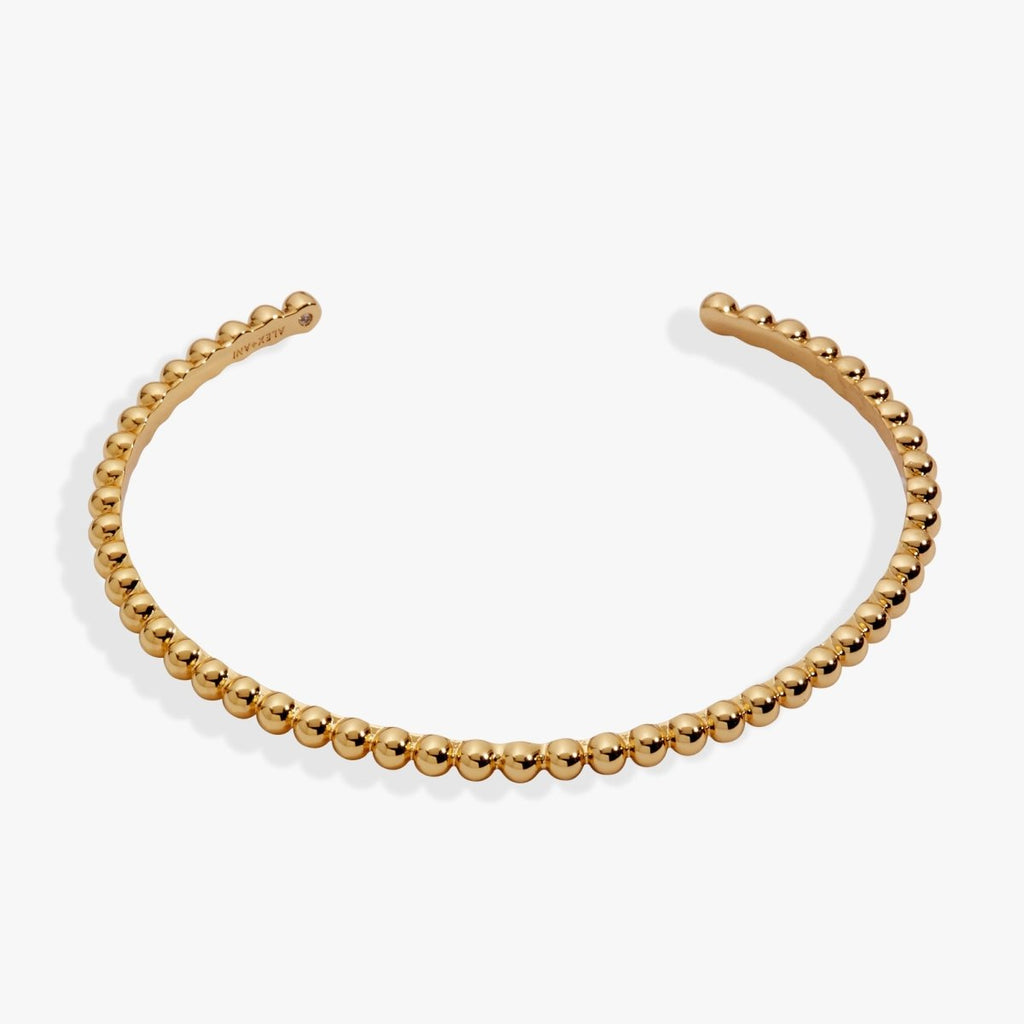 Gold Beaded Cuff Bracelet - Willow & Luna