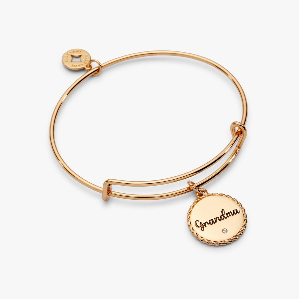 Grandma 'Wise And Warm, Her Love Feels Like Home' Charm Bangle - Willow & Luna