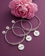 Grandma 'Wise And Warm, Her Love Feels Like Home' Charm Bangle - Willow & Luna