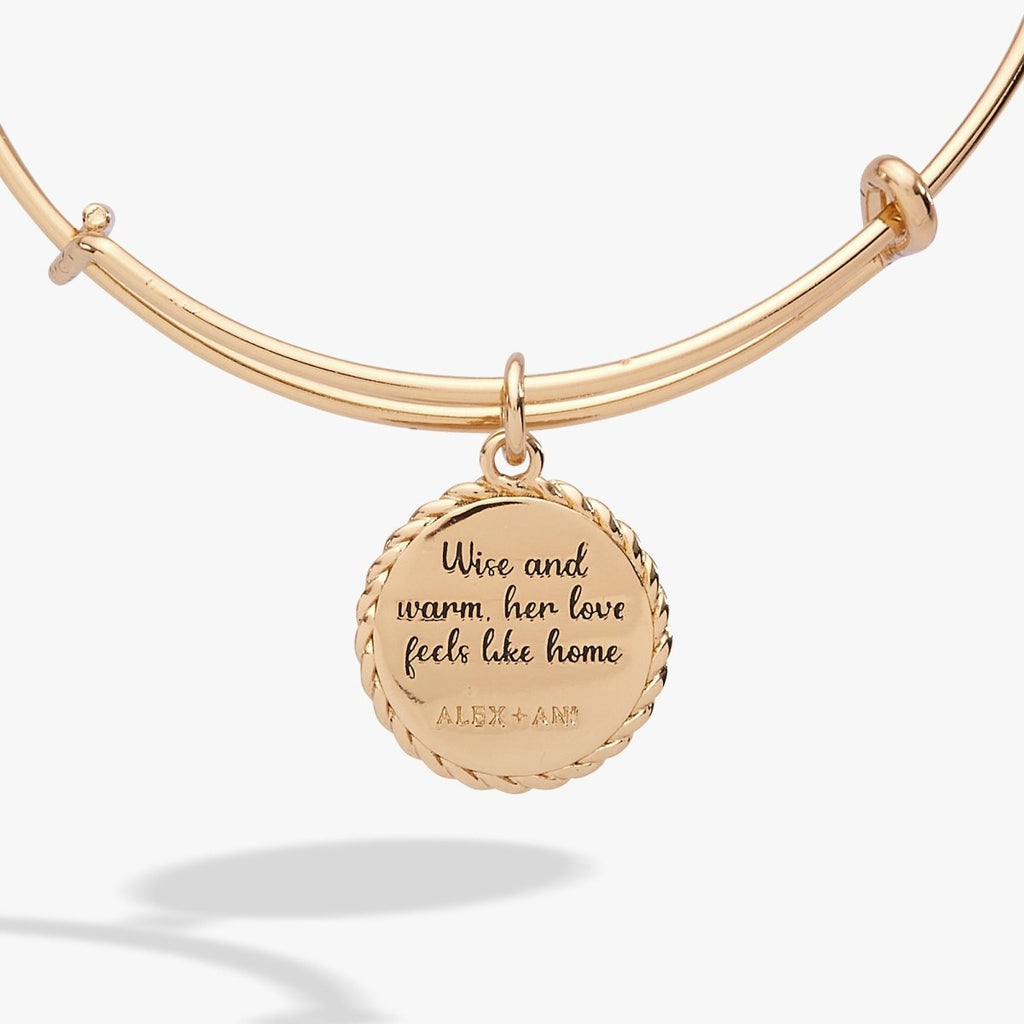 Grandma 'Wise And Warm, Her Love Feels Like Home' Charm Bangle - Willow & Luna