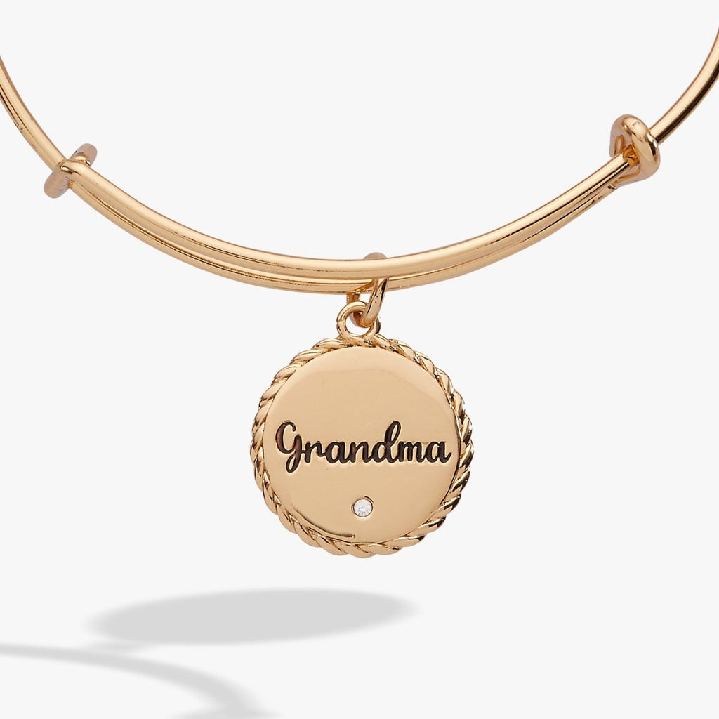 Grandma 'Wise And Warm, Her Love Feels Like Home' Charm Bangle - Willow & Luna