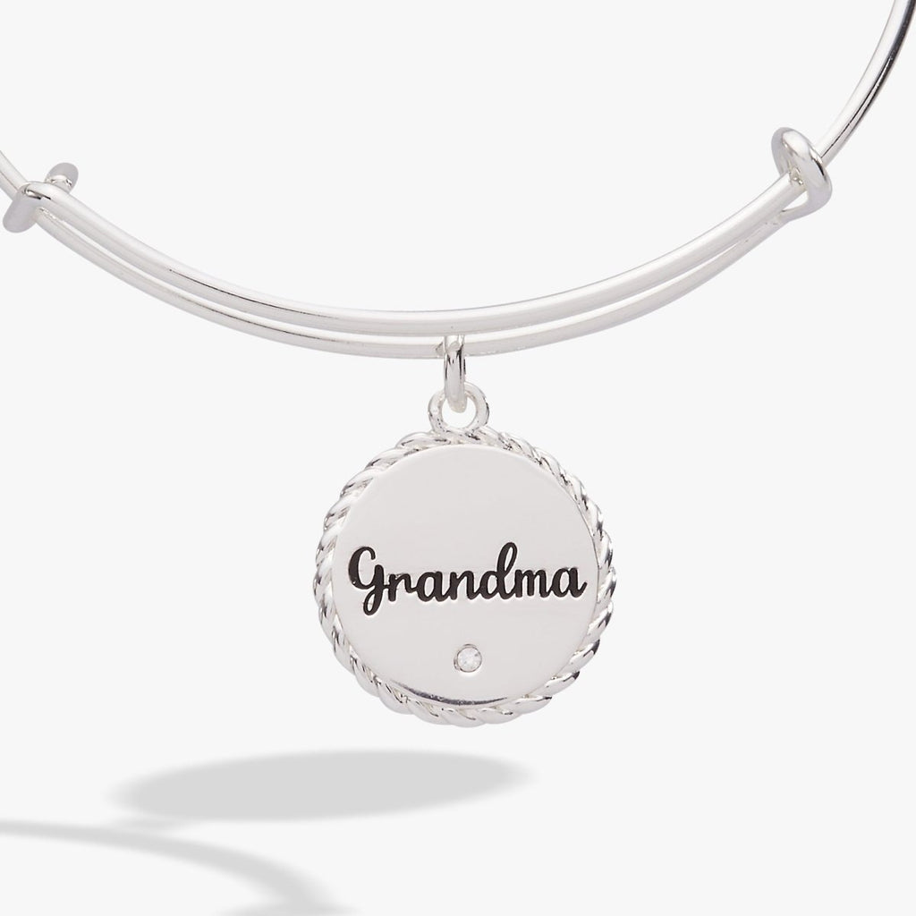 Grandma 'Wise And Warm, Her Love Feels Like Home' Charm Bangle - Willow & Luna