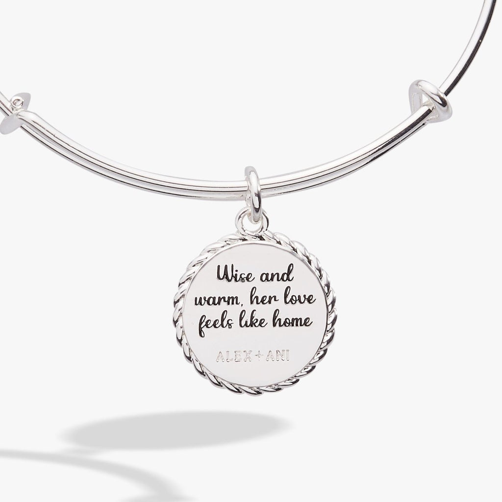 Grandma 'Wise And Warm, Her Love Feels Like Home' Charm Bangle - Willow & Luna