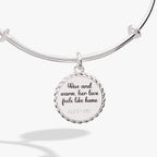 Grandma 'Wise And Warm, Her Love Feels Like Home' Charm Bangle - Willow & Luna