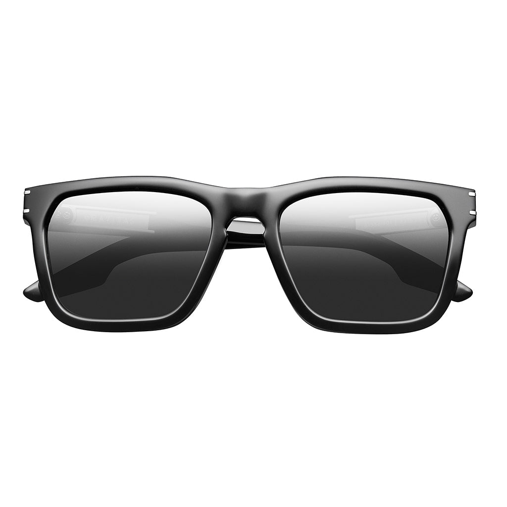 Gravitas: Polished Black - Brushed Aluminum / Grey AR Lens - Willow & Luna