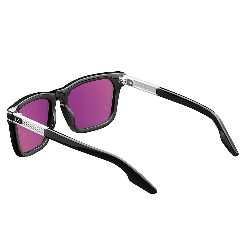 Gravitas: Polished Black - Brushed Aluminum / Grey AR Lens - Willow & Luna