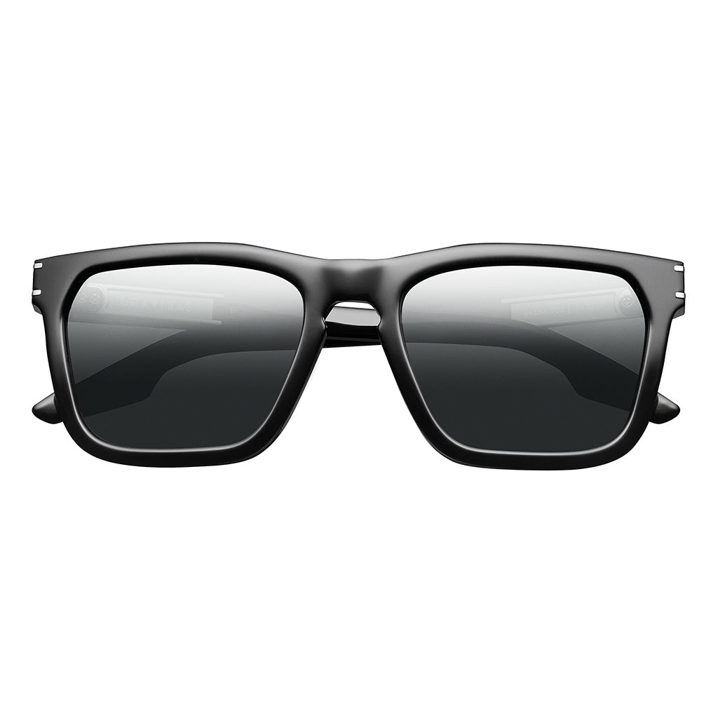 Gravitas: Polished Black - Brushed Aluminum / Grey AR Polarized Lens - Willow & Luna