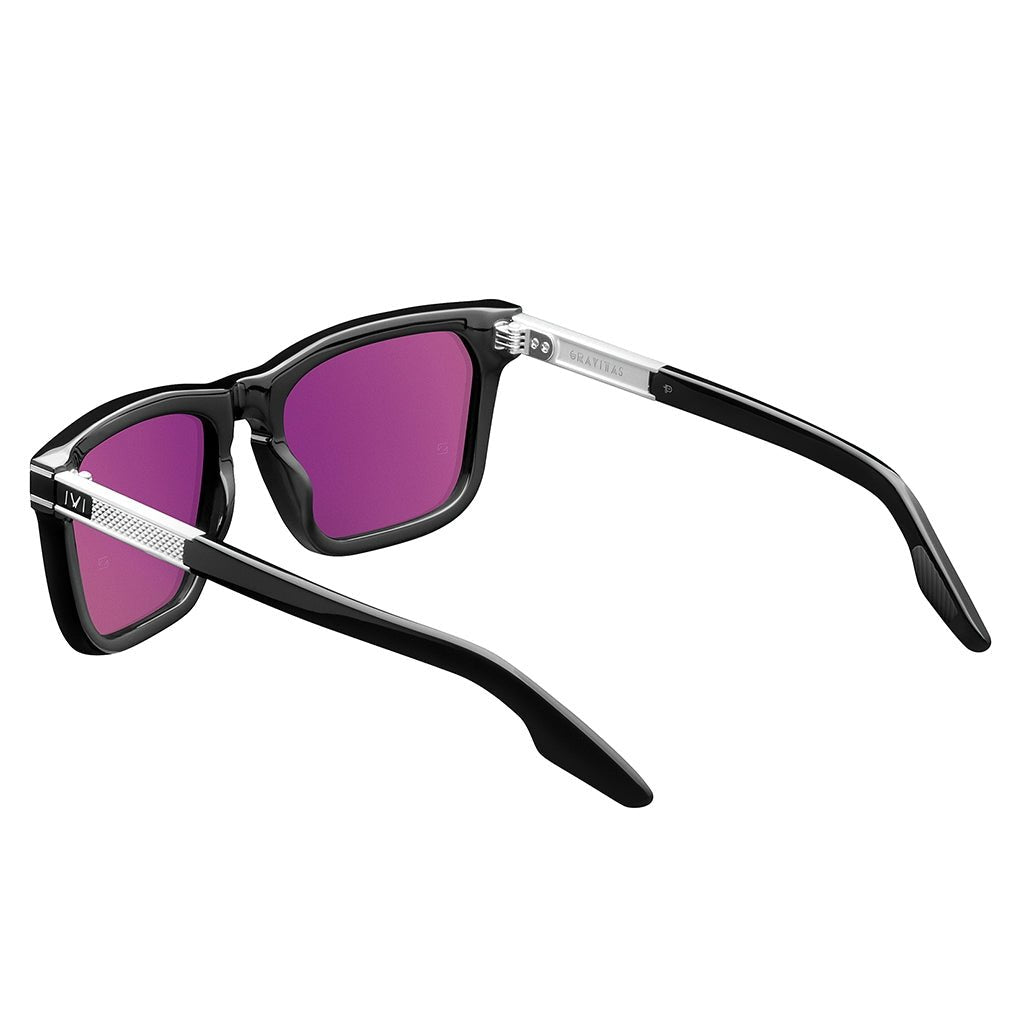 Gravitas: Polished Black - Brushed Aluminum / Grey AR Polarized Lens - Willow & Luna