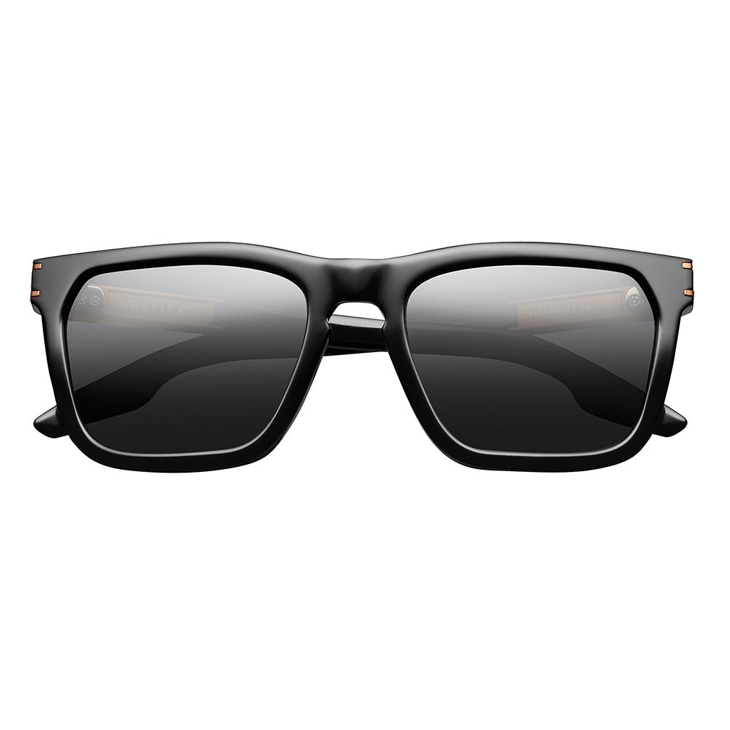 Gravitas: Polished Black & Copper / Grey AR Lens - Willow & Luna