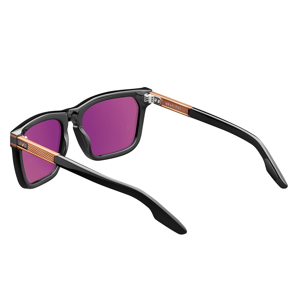 Gravitas: Polished Black & Copper / Grey AR Lens - Willow & Luna