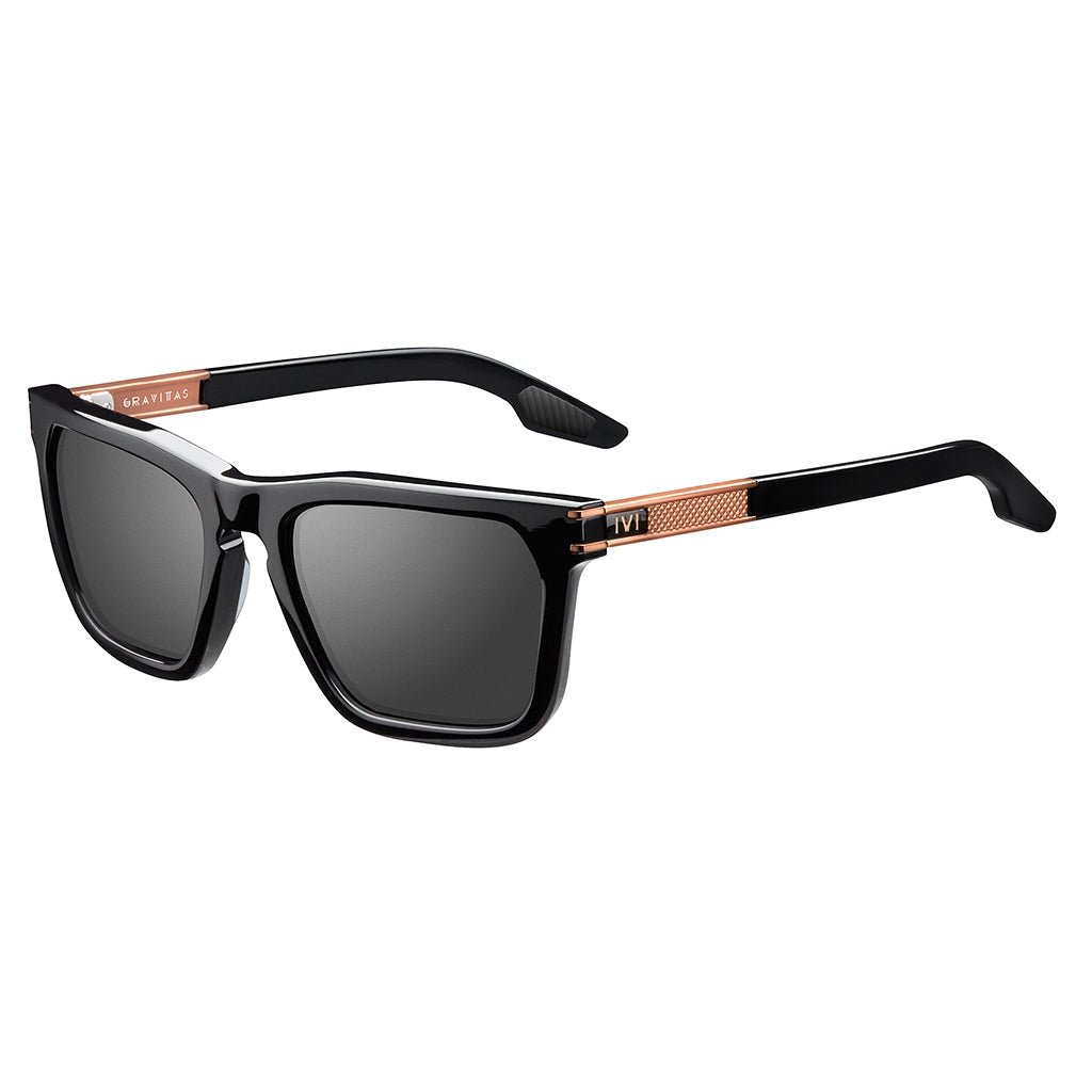 Gravitas: Polished Black & Copper / Grey AR Lens - Willow & Luna