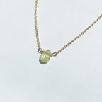Green Garnet Little Gemstone Necklace - Willow & Luna