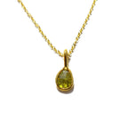 Green Rose Cut Diamond Necklace - Willow & Luna