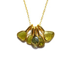 Green Rose Cut Diamond Necklace - Willow & Luna