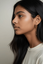Hammered Leaf Earrings - Willow & Luna