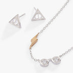 Harry Potter™ Glasses and Deathly Hallows Necklace and Earring Set, Sterling Silver - Willow & Luna