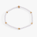 Heart and Pearl Stretch Bracelet - Willow & Luna