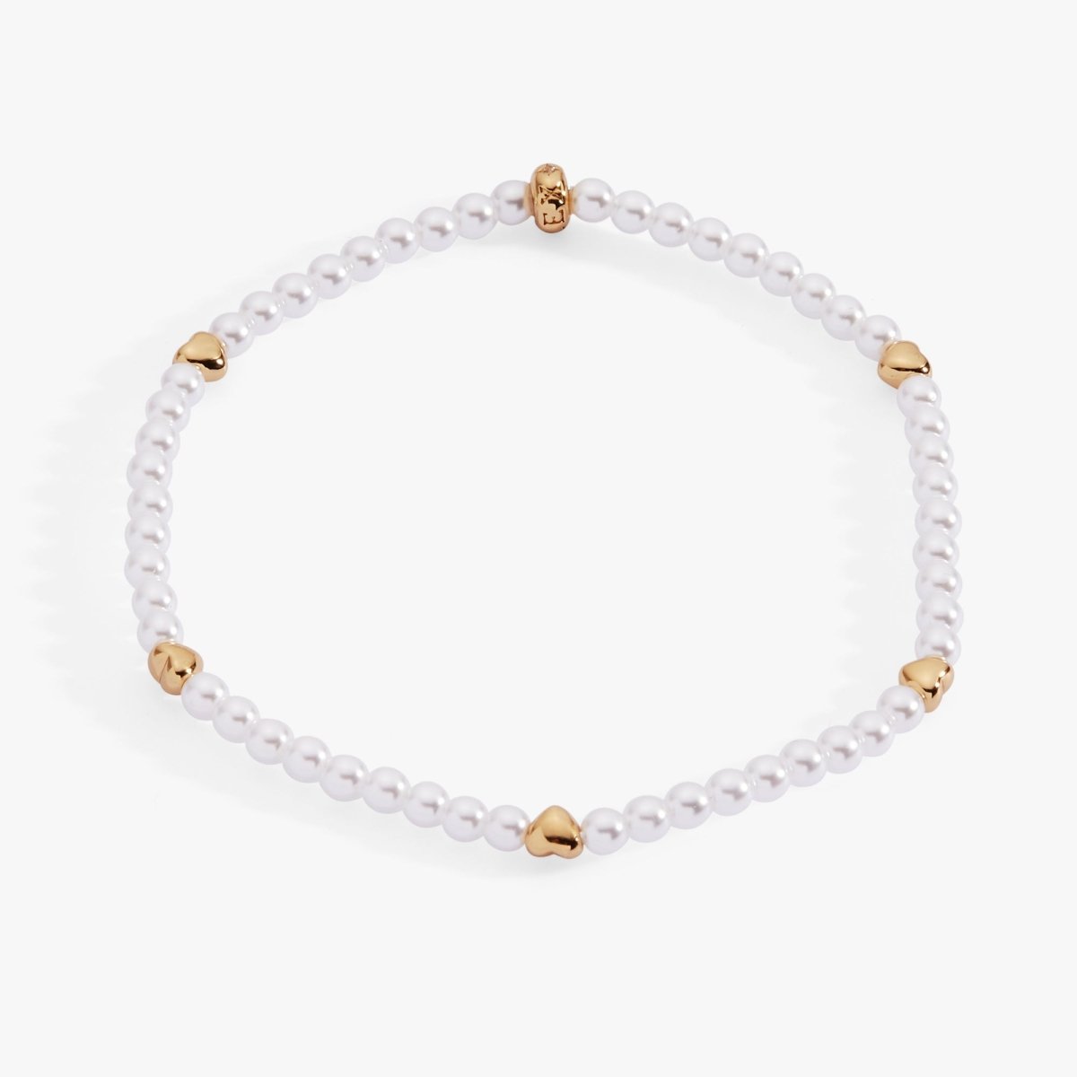 Heart and Pearl Stretch Bracelet - Willow & Luna