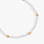 Heart and Pearl Stretch Bracelet - Willow & Luna