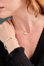 Heart and Pearl Stretch Bracelet - Willow & Luna