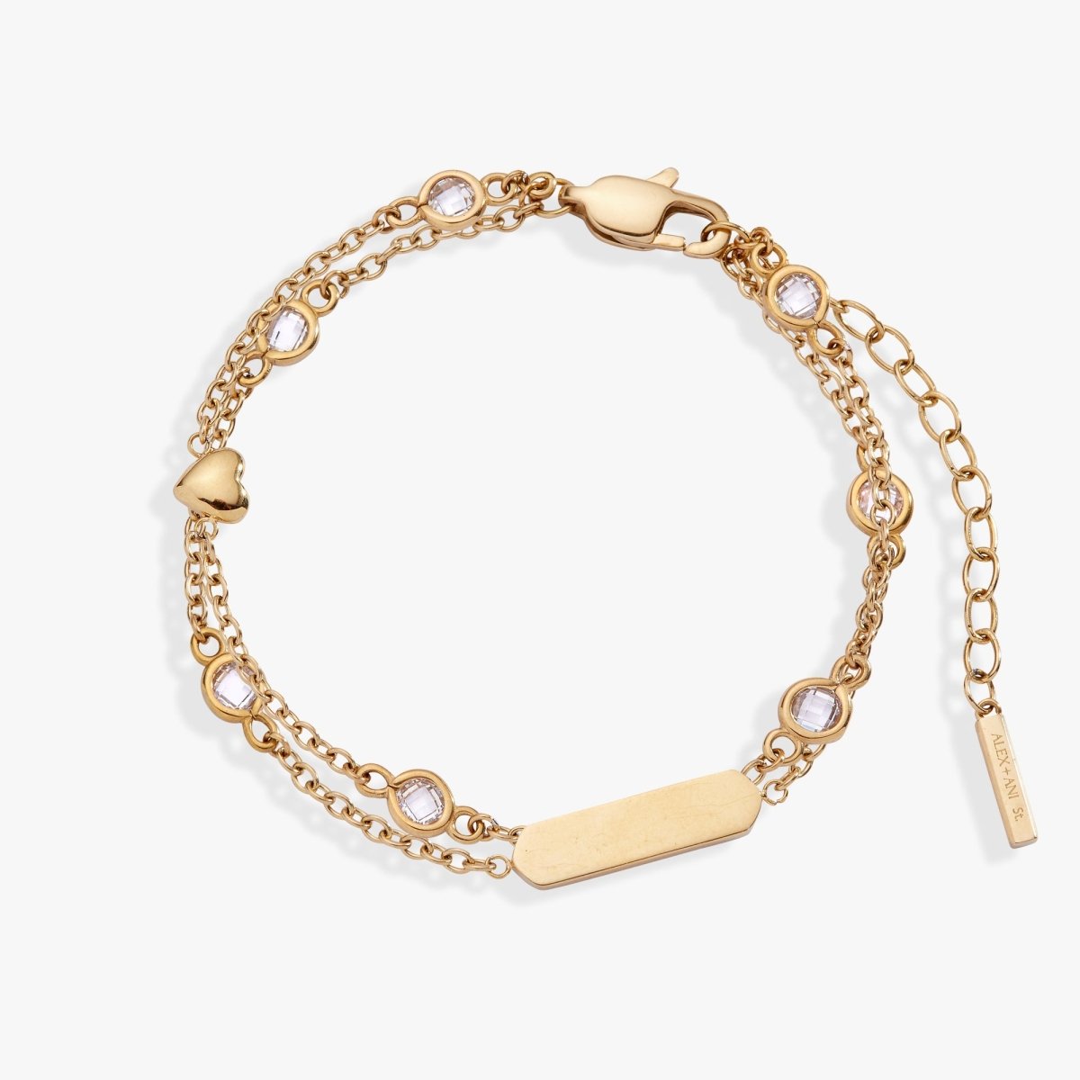 Heart Chain Double Strand Bracelet - Willow & Luna