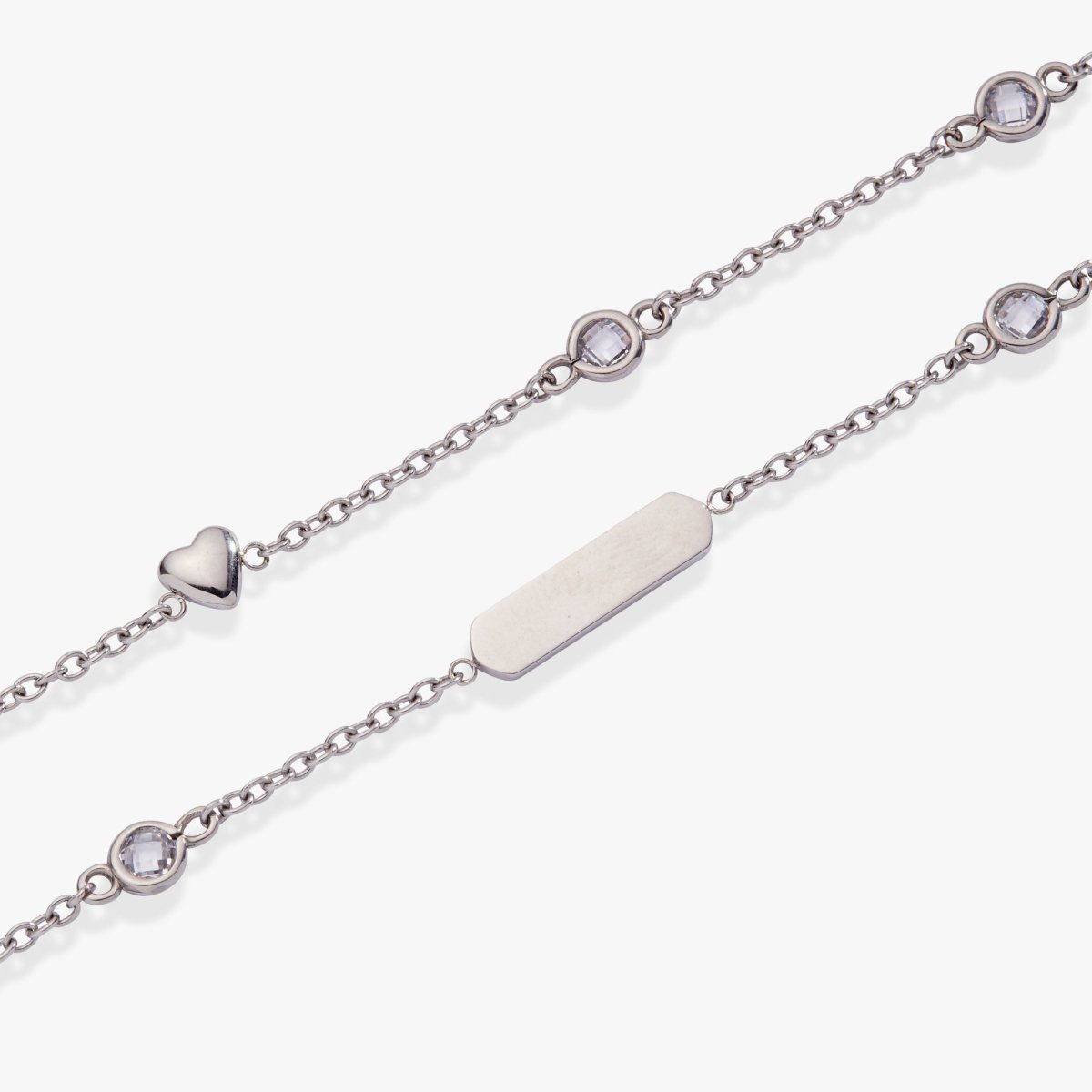 Heart Chain Double Strand Bracelet - Willow & Luna