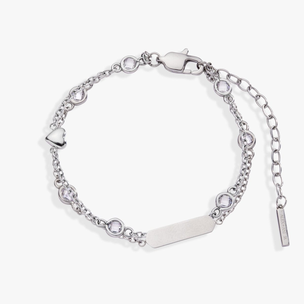 Heart Chain Double Strand Bracelet - Willow & Luna