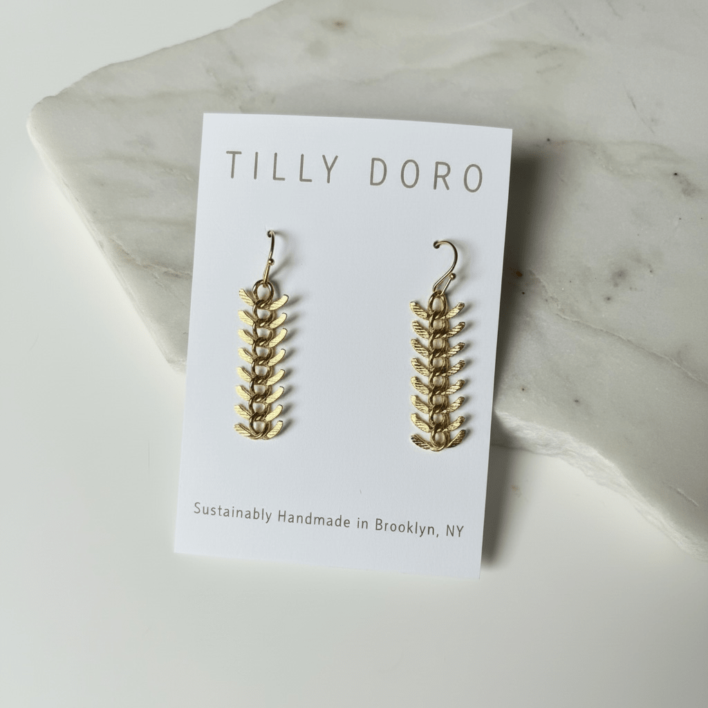 Herringbone Earrings - Willow & Luna