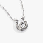 'Horse Girl At Heart' Horseshoe Necklace