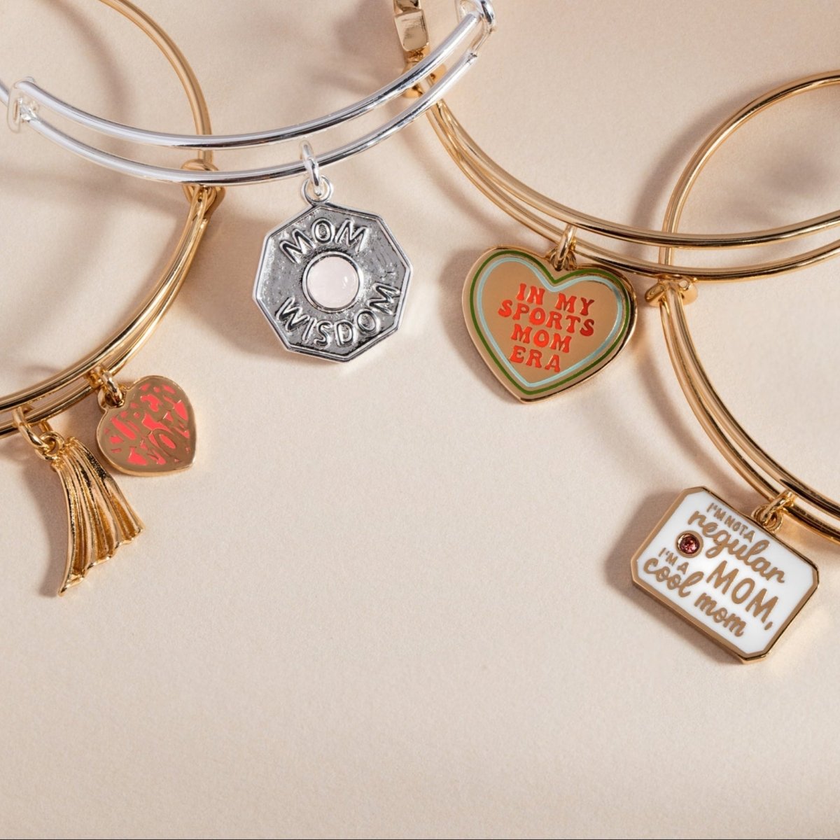 'In My Sports Mom Era' Heart' Charm Bangle - Willow & Luna