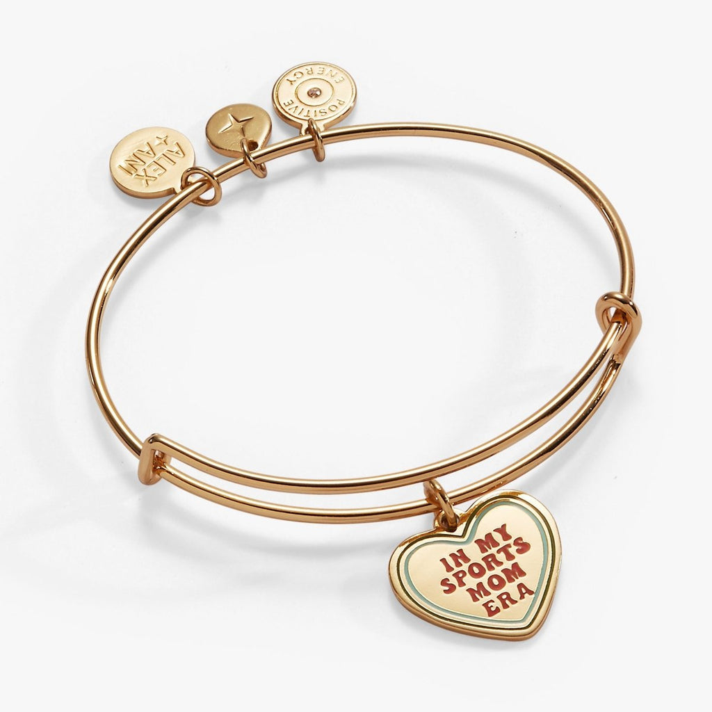 'In My Sports Mom Era' Heart' Charm Bangle - Willow & Luna