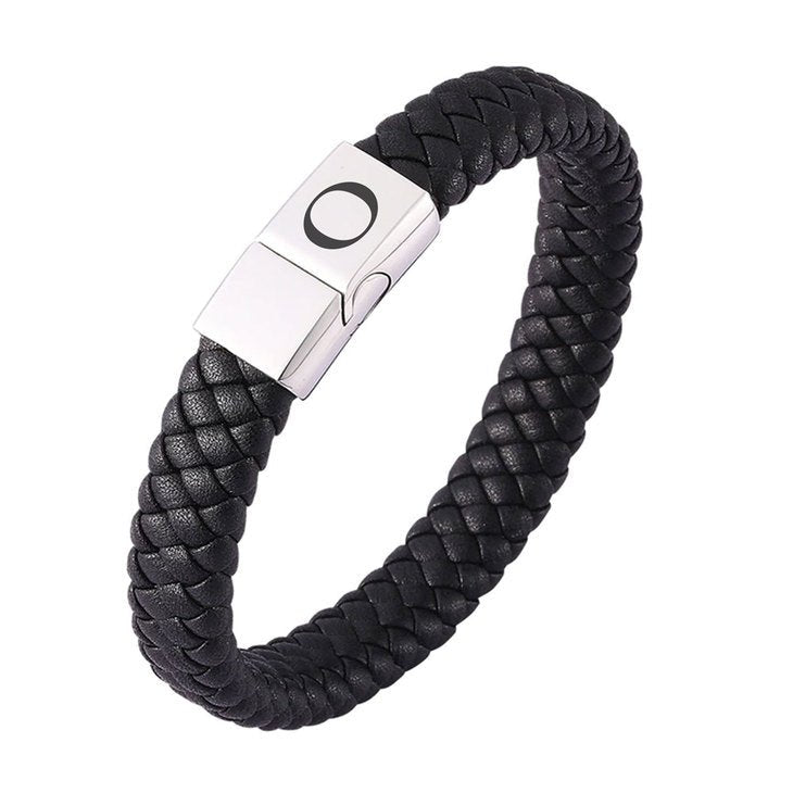 Initial Men's Black Bracelet - Willow & Luna