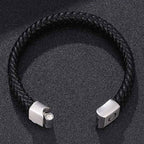 Initial Men's Black Bracelet - Willow & Luna