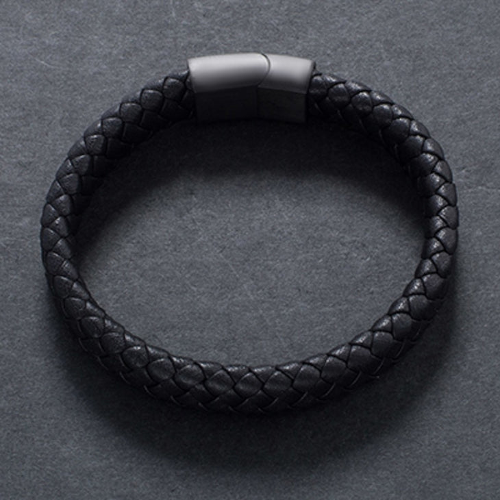 Initial Men's Black Bracelet - Willow & Luna