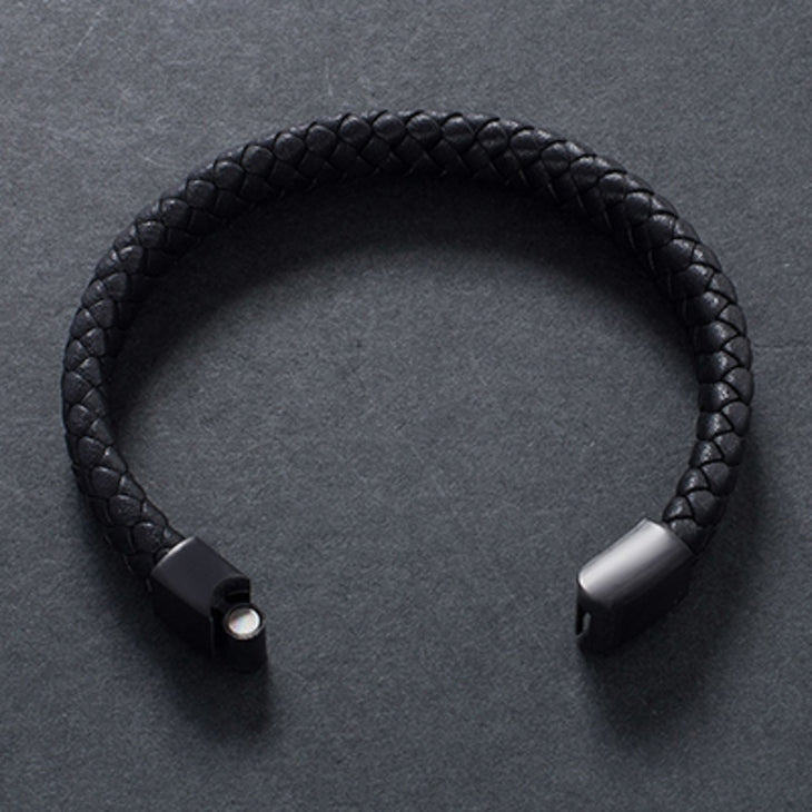 Initial Men's Black Bracelet - Willow & Luna