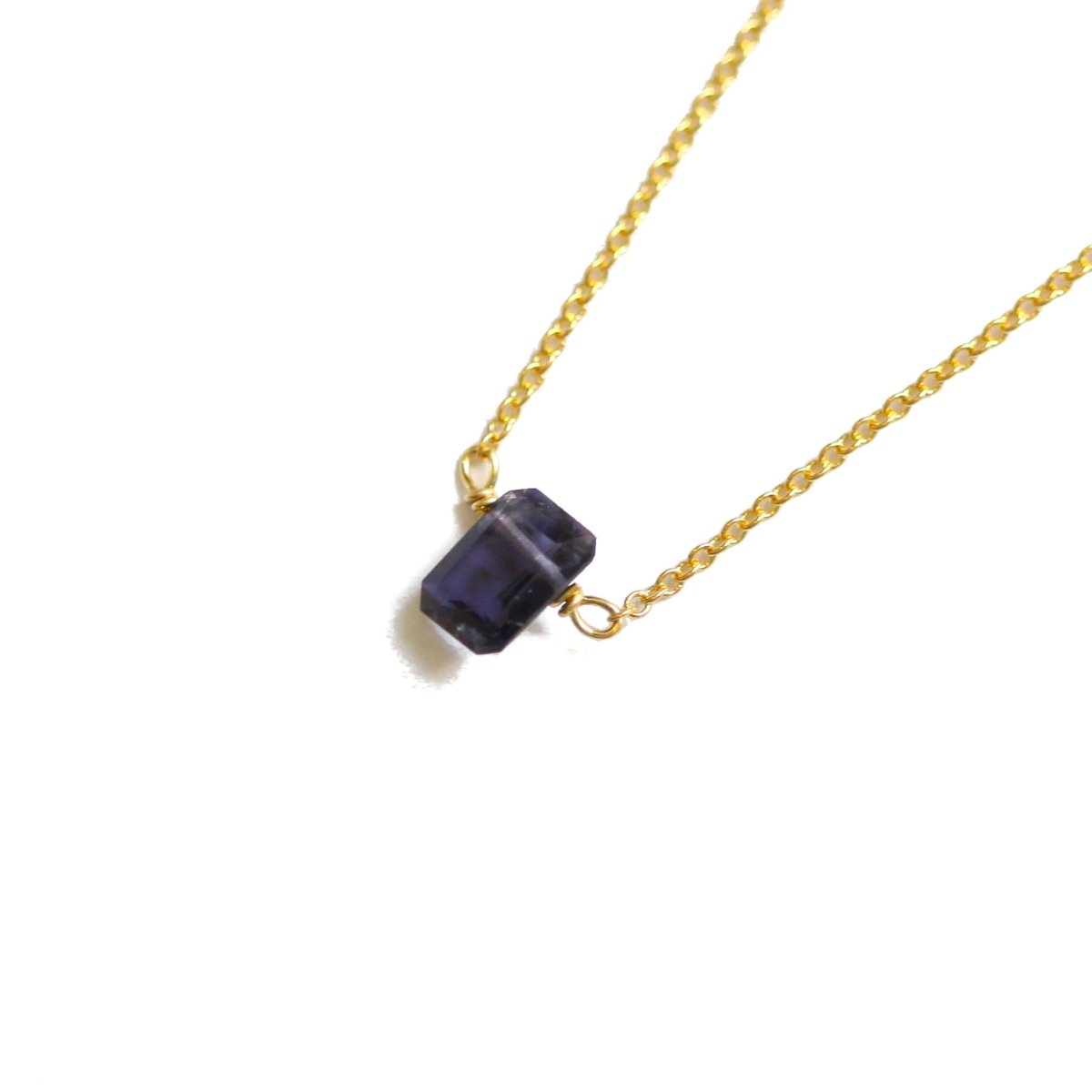 Iolite Emerald Cut Necklace - Willow & Luna