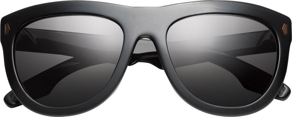 Jagger - Polished Black and Copper / Grey Lens - Willow & Luna
