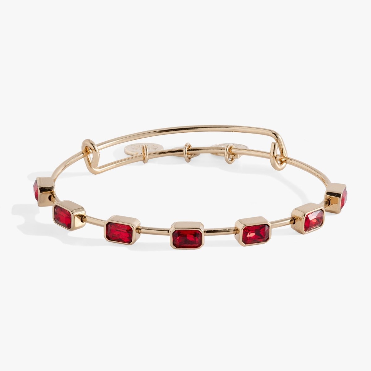 January Birthstone Emerald Cut Bangle - Willow & Luna