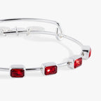 January Birthstone Emerald Cut Bangle - Willow & Luna
