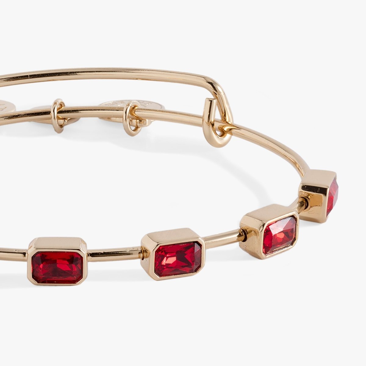 January Birthstone Emerald Cut Bangle - Willow & Luna