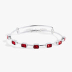 January Birthstone Emerald Cut Bangle - Willow & Luna