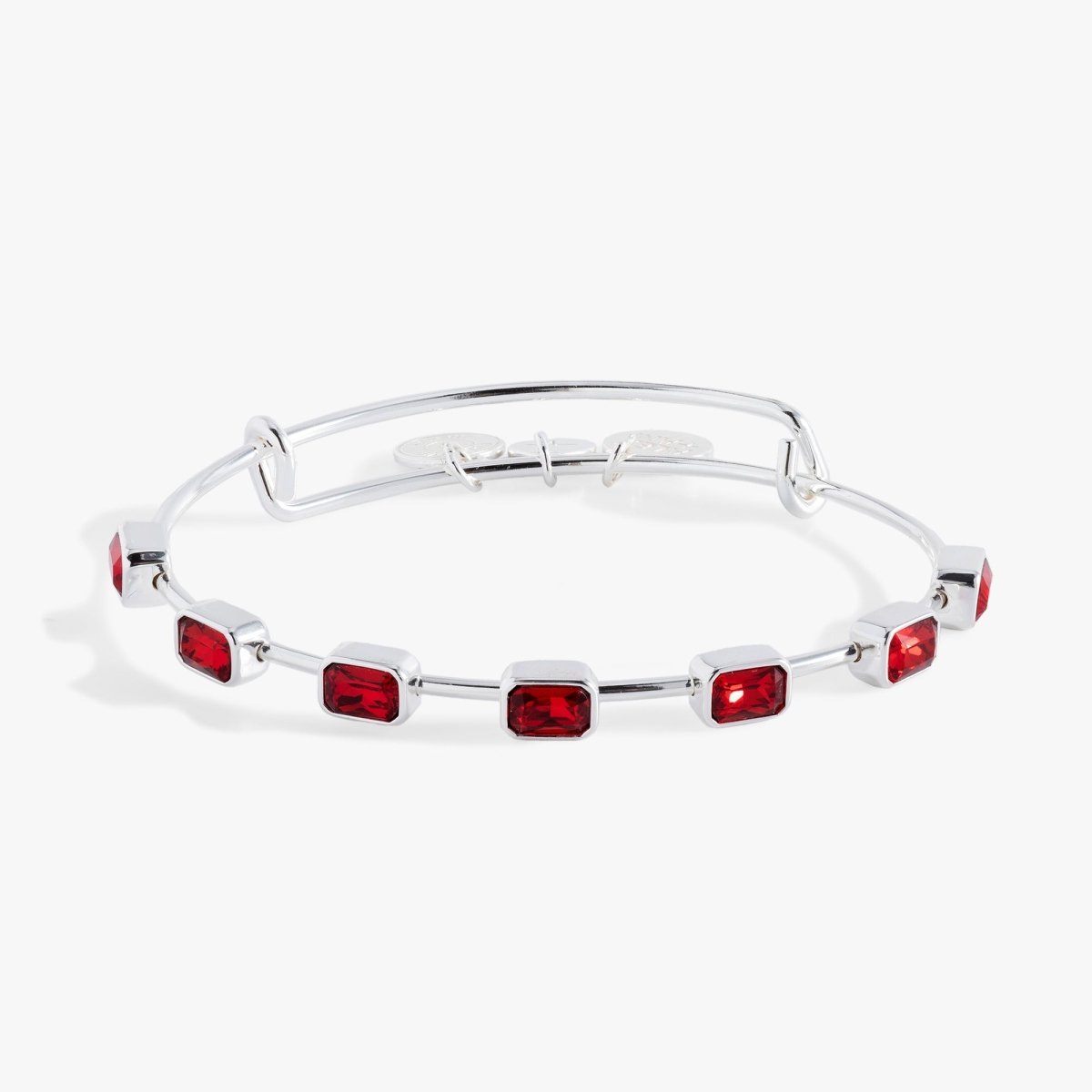 January Birthstone Emerald Cut Bangle - Willow & Luna