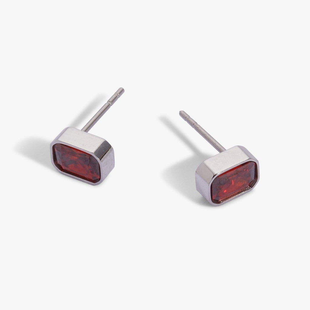 January Emerald - Cut Birthstone Stud - Willow & Luna