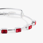 July Birthstone Emerald Cut Bangle - Willow & Luna
