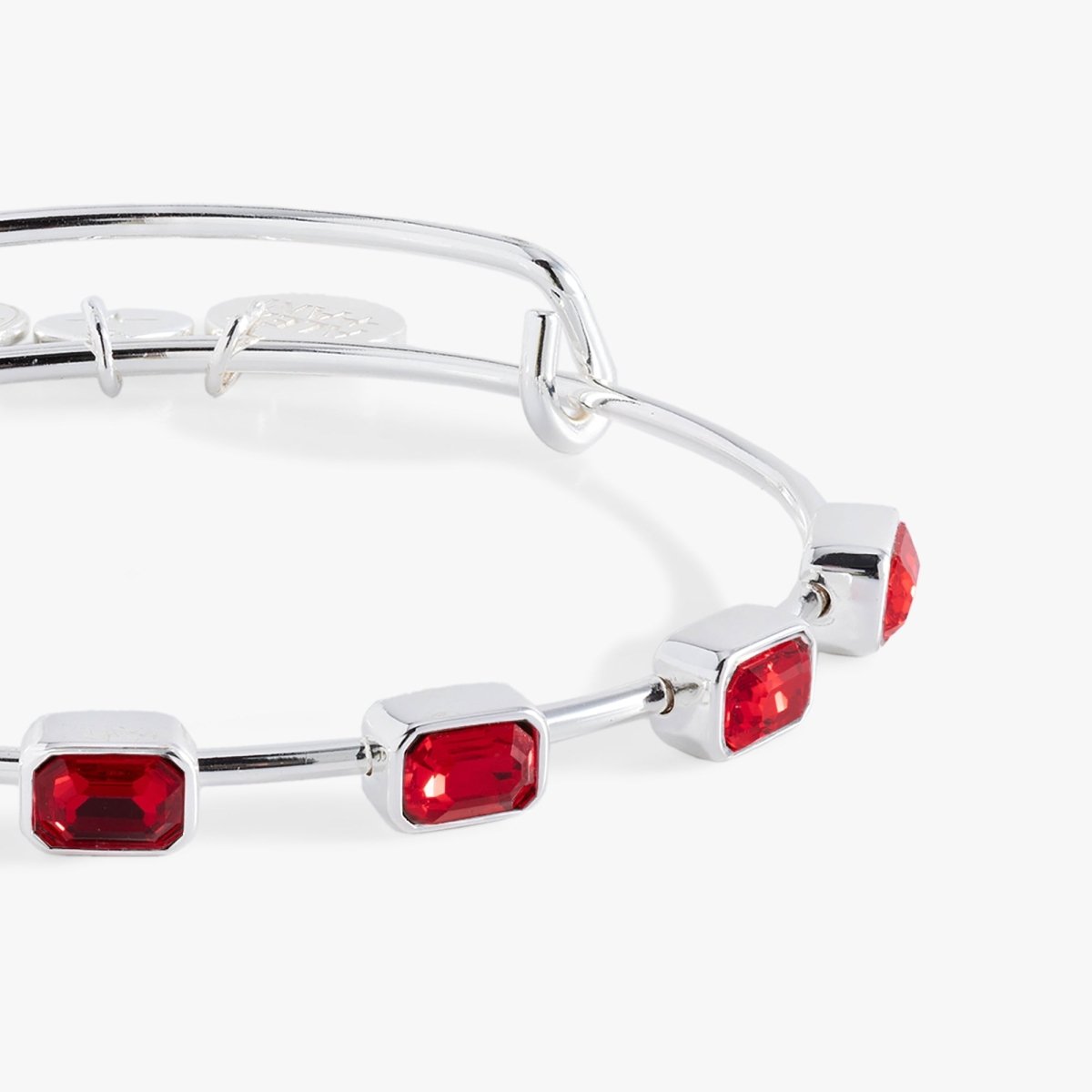 July Birthstone Emerald Cut Bangle - Willow & Luna