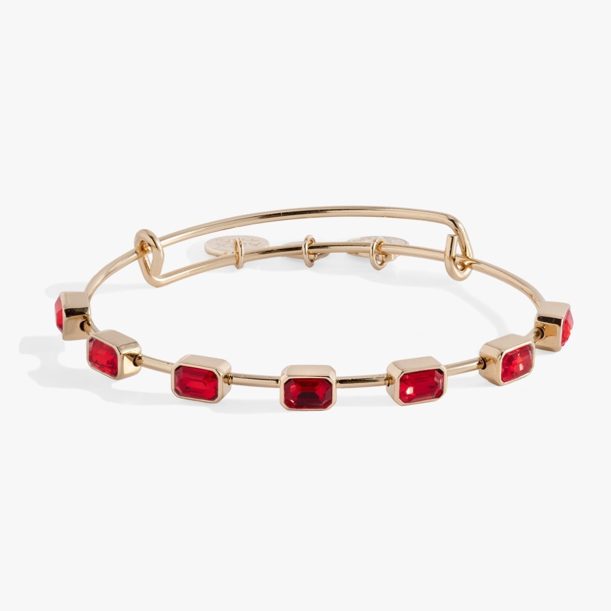 July Birthstone Emerald Cut Bangle - Willow & Luna