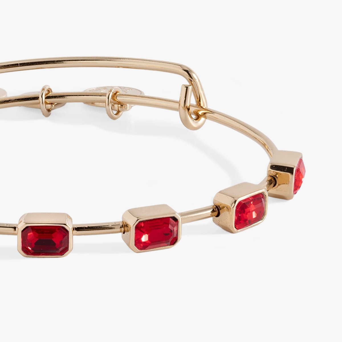 July Birthstone Emerald Cut Bangle - Willow & Luna